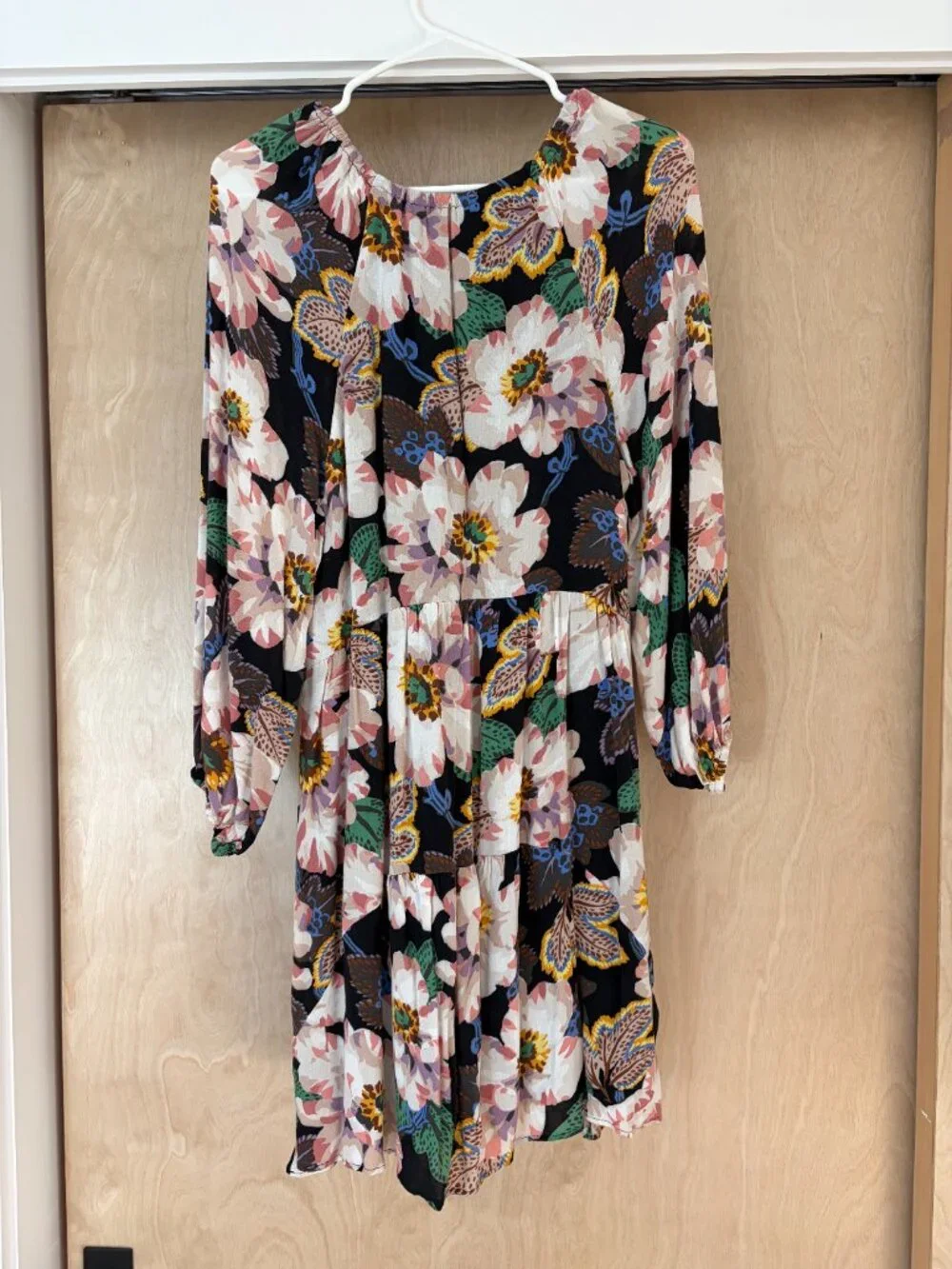 Anthropologie Tiered V-Neck Tunic Dress - Picture 4 of 6